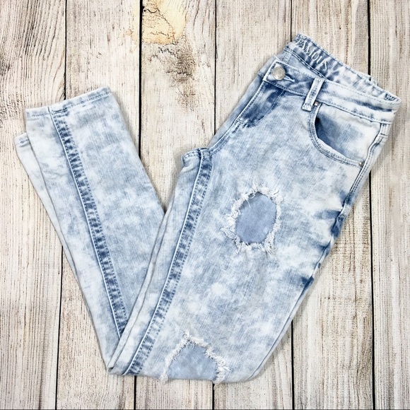 Almost Famous Denim - {almost famous} Destroyed Acid Wash Skinny Jeans